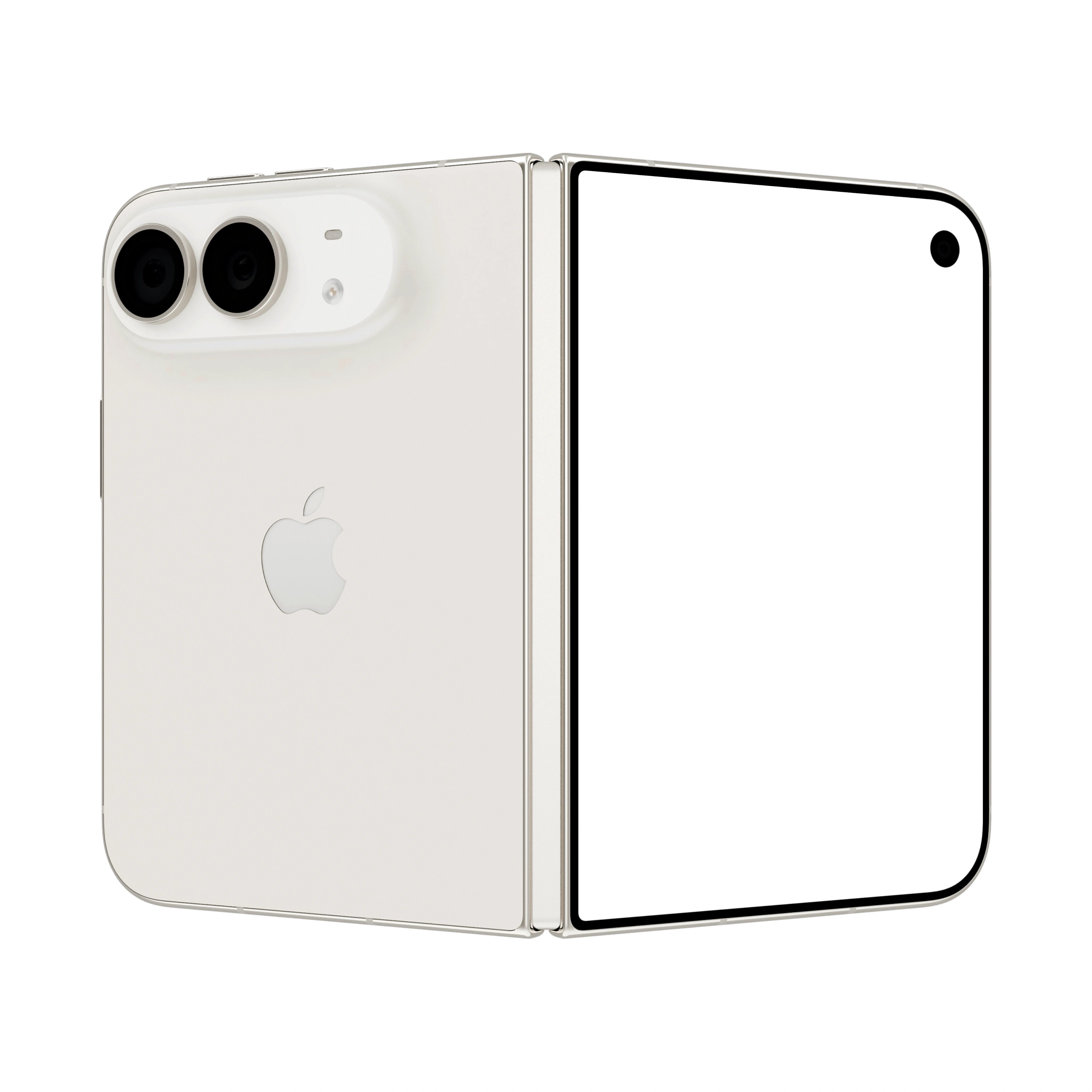 iPhone Duo Mockup Half Opened Star White