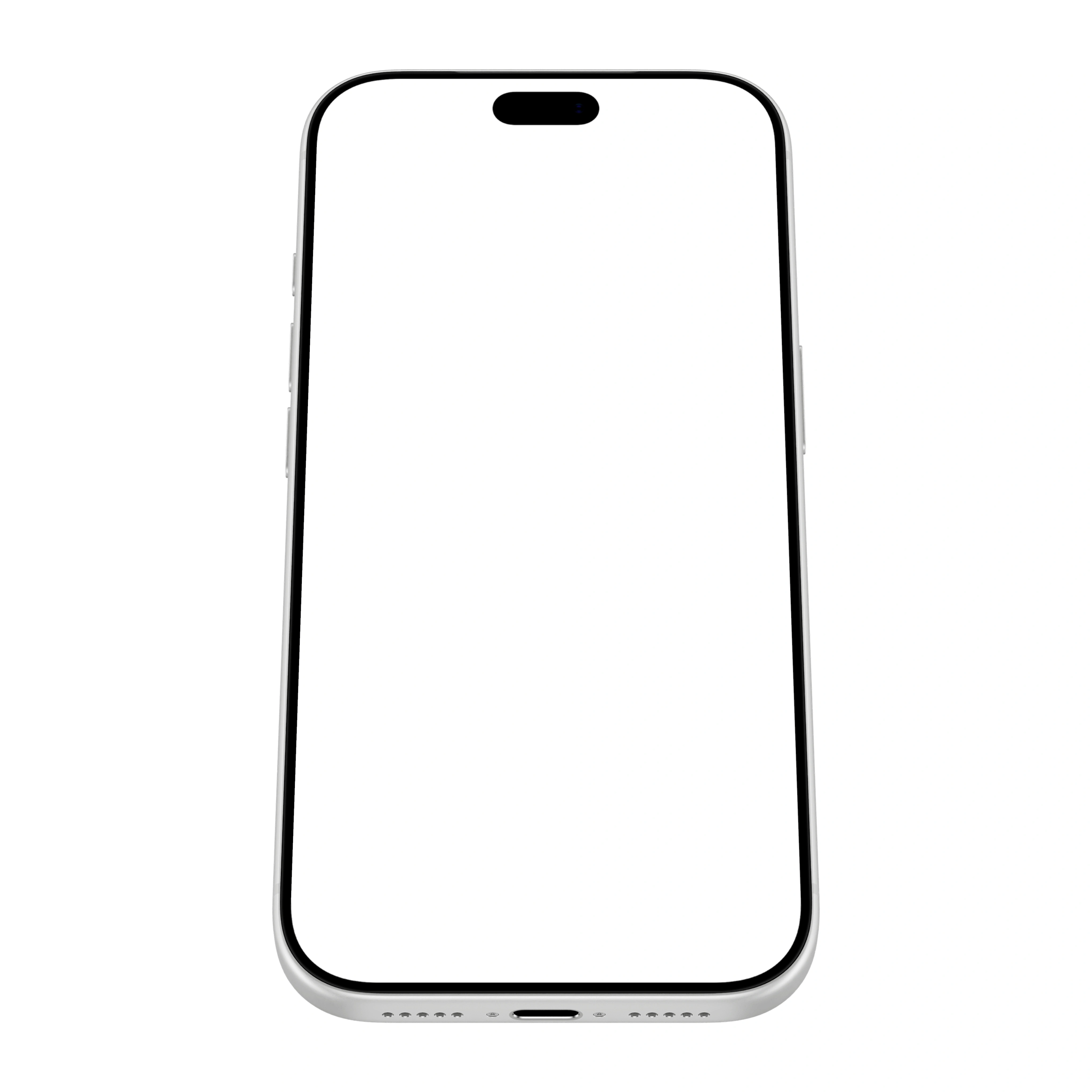 iPhone 18 Pro Mockup Silver Angled Front