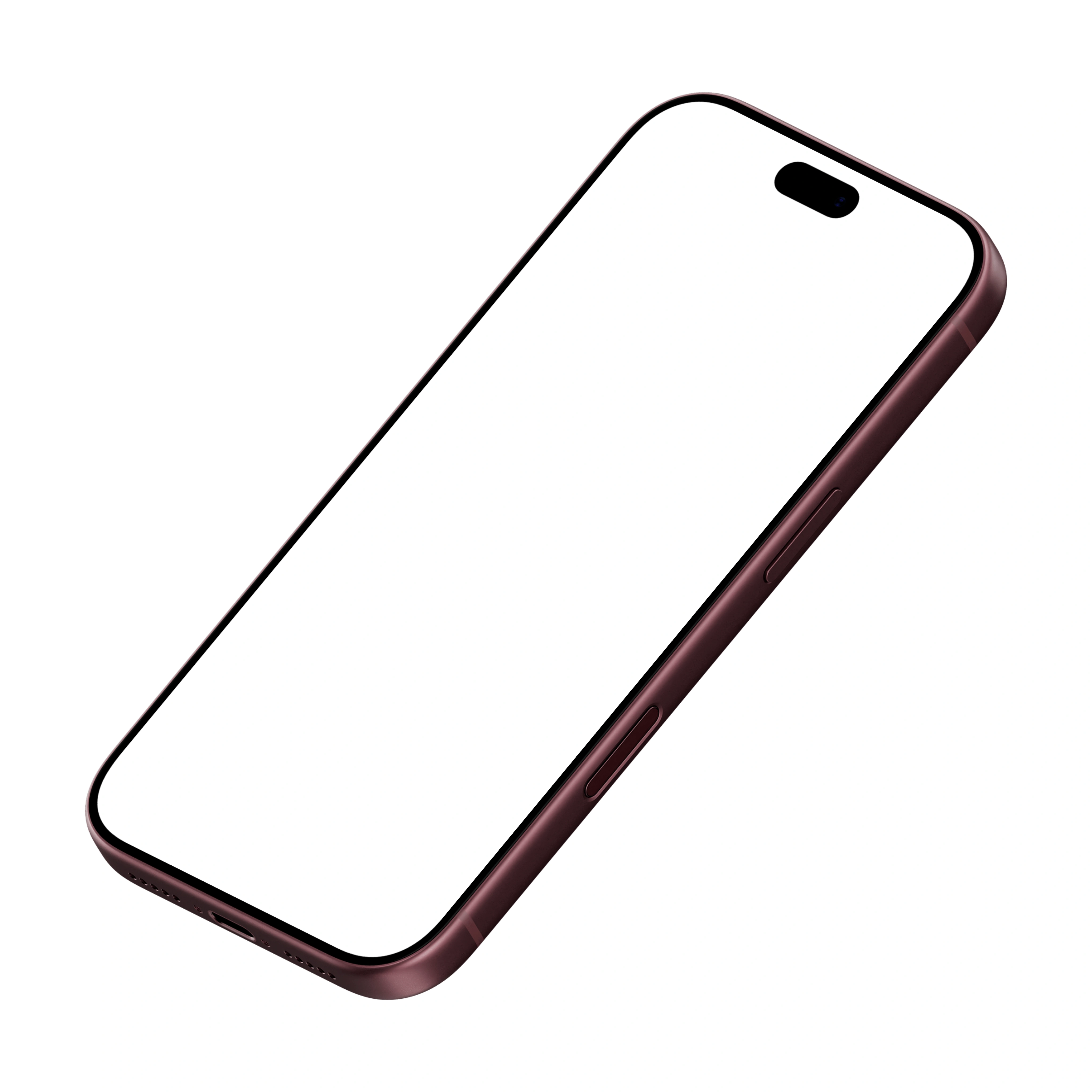iPhone 18 Pro Mockup Burgundy Angled Left