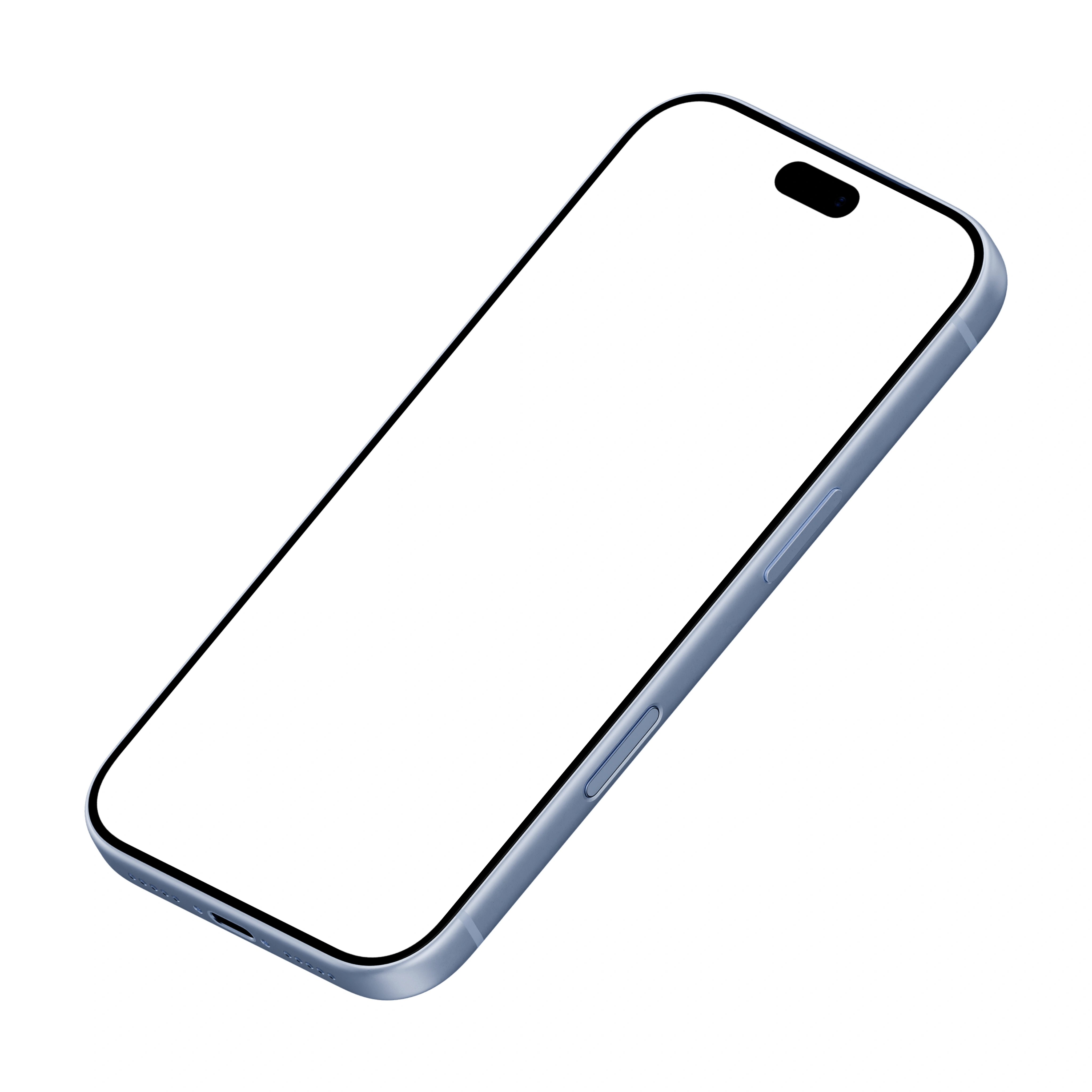 iPhone 18 Pro Mockup Glacier Angled Left