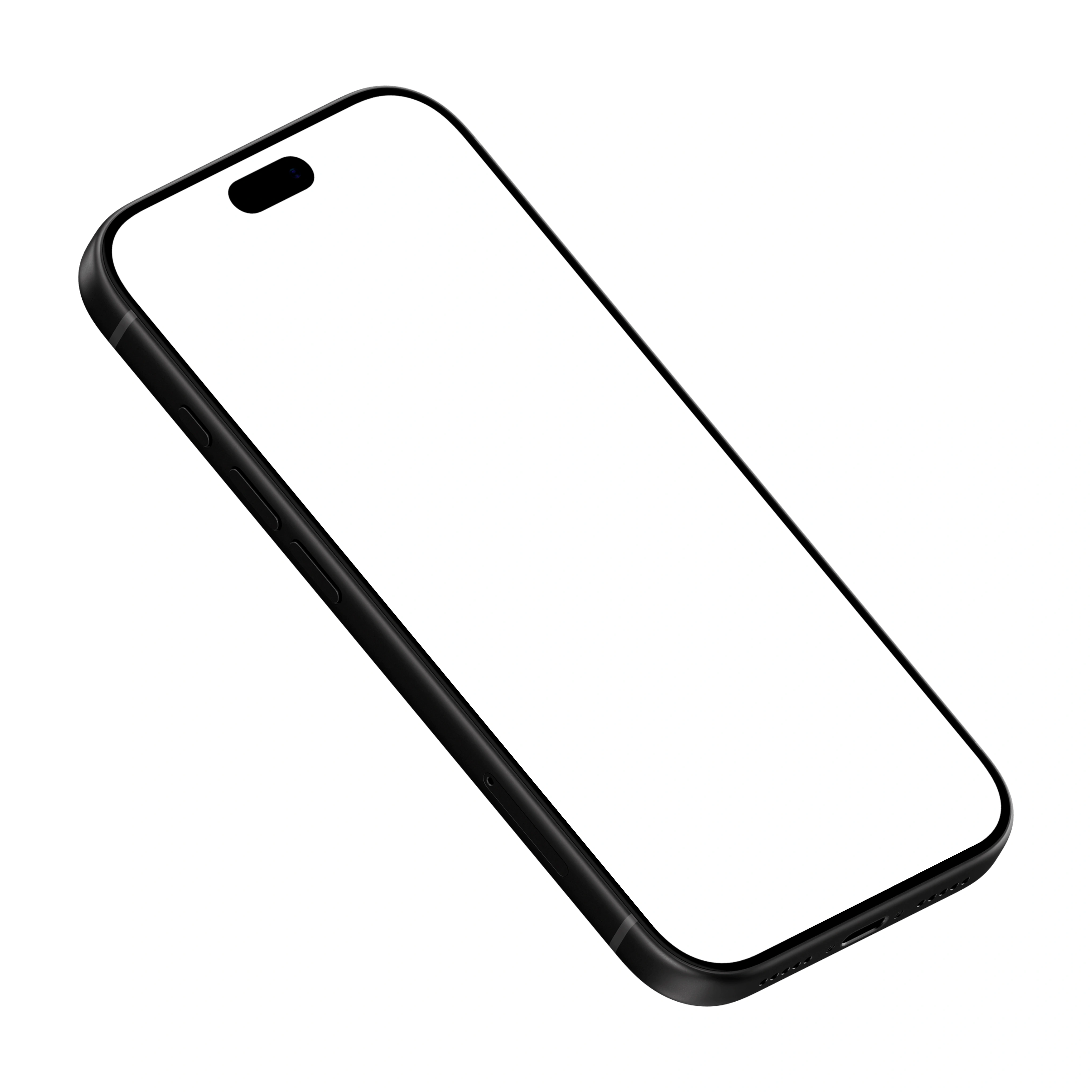 iPhone 18 Pro Mockup Black Angled Right