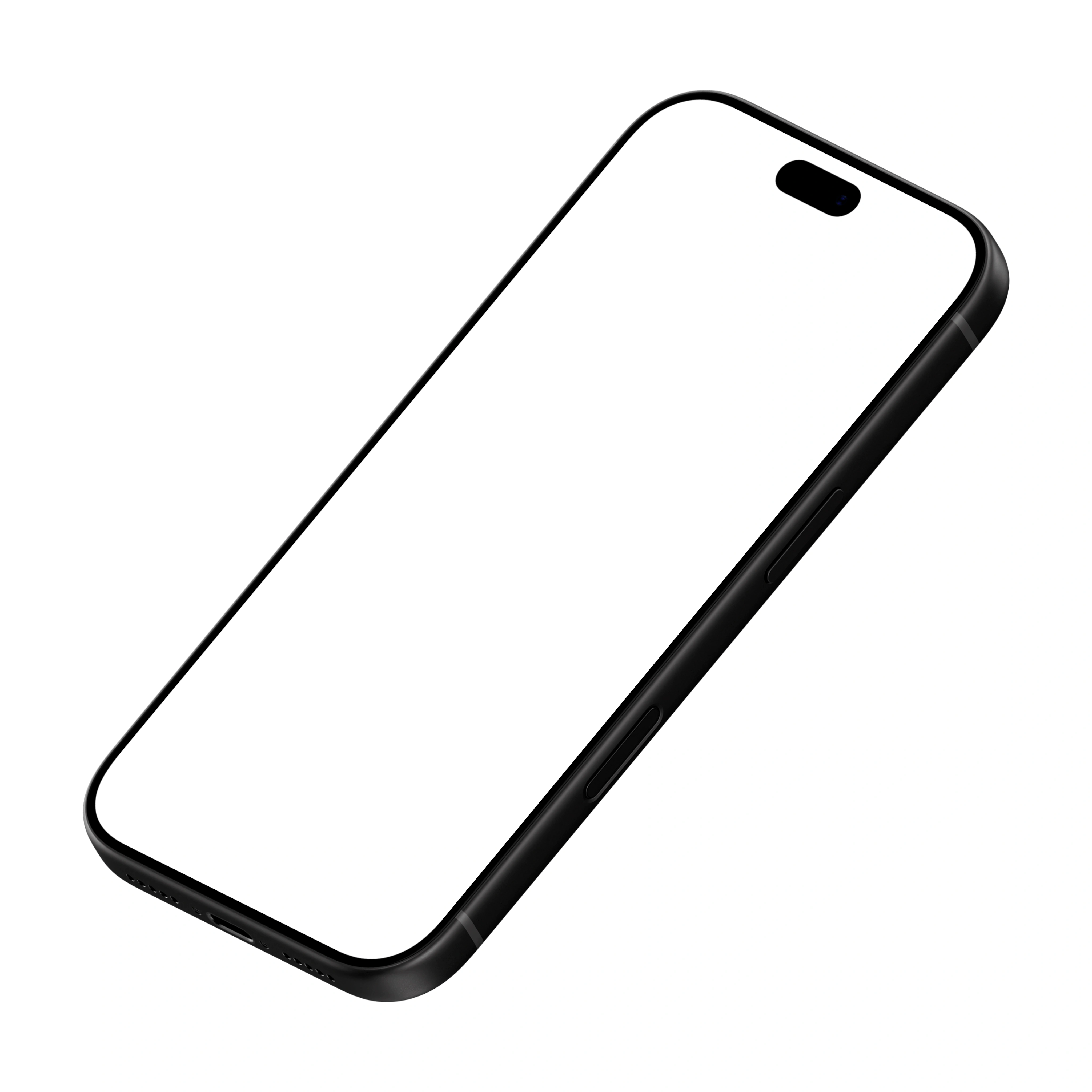 iPhone 18 Pro Mockup Black Angled Left