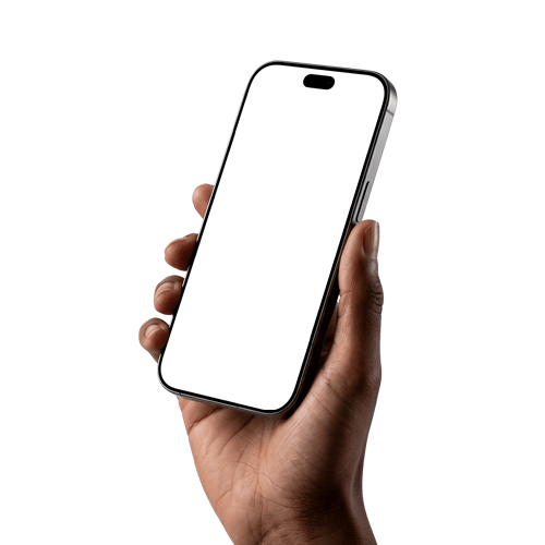 Isolated Hand Holding iPhone 18 Pro Mockup