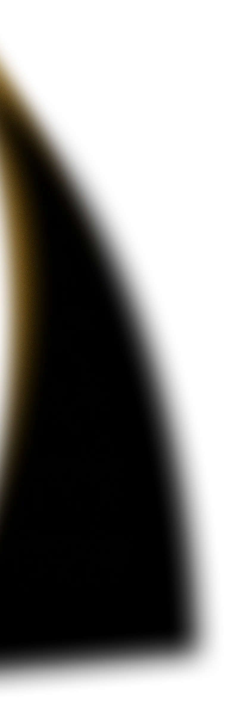 Close-up view of an espresso coffee cup edge with dark coffee and crema surface on the left side against a black background.