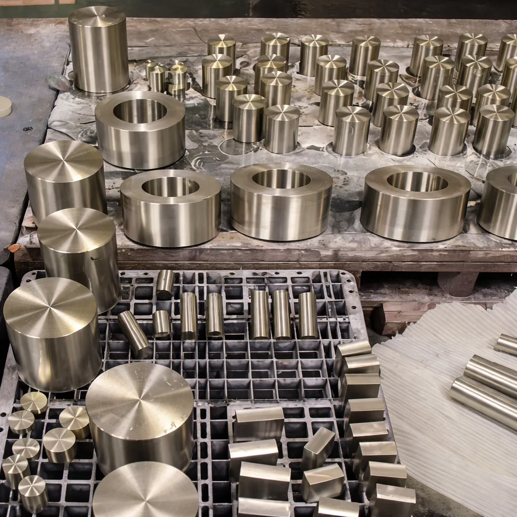 Stacked forged cylindrical aerospace alloy billets