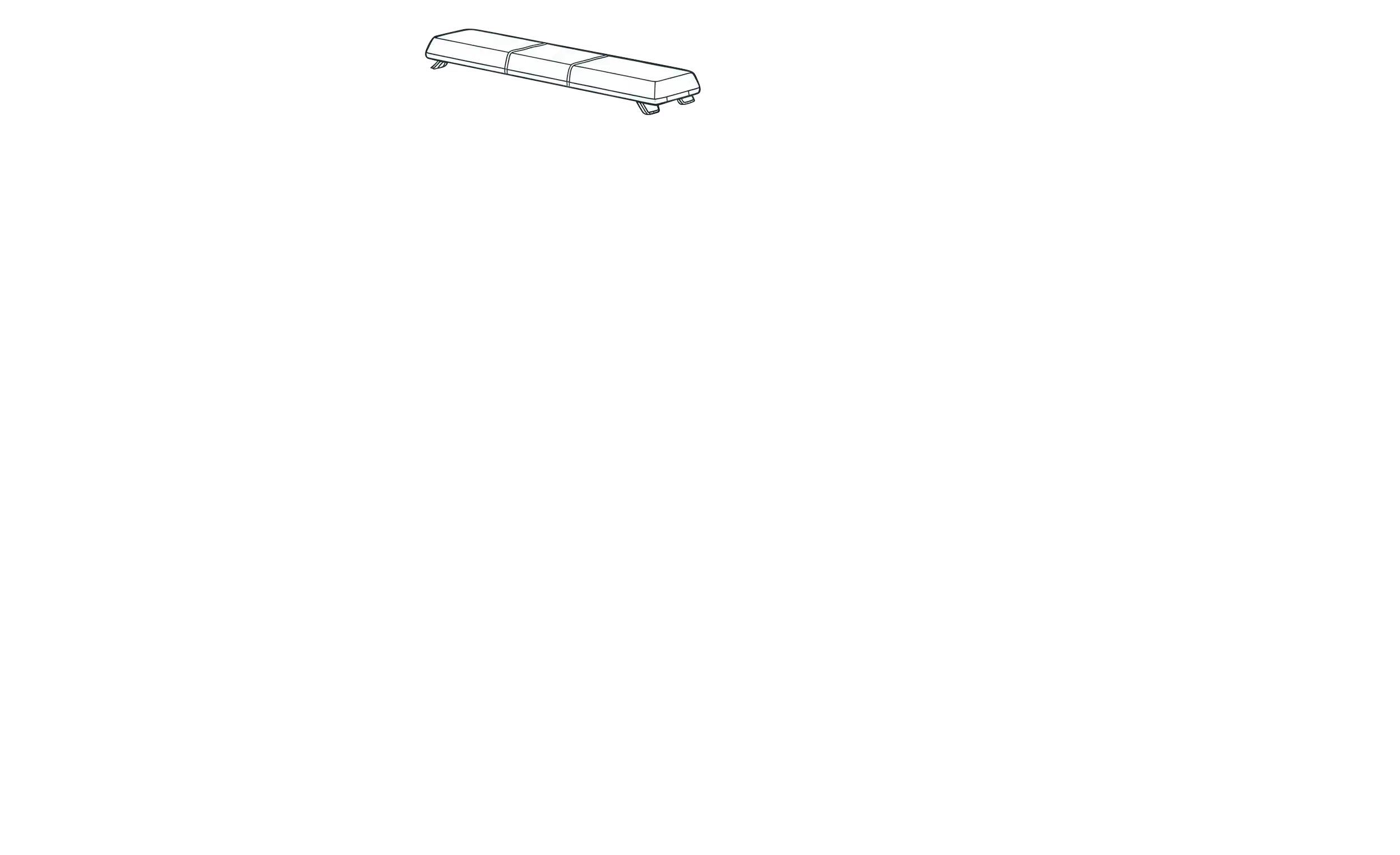 Long metal rail with evenly spaced small rectangular clips attached along one side.