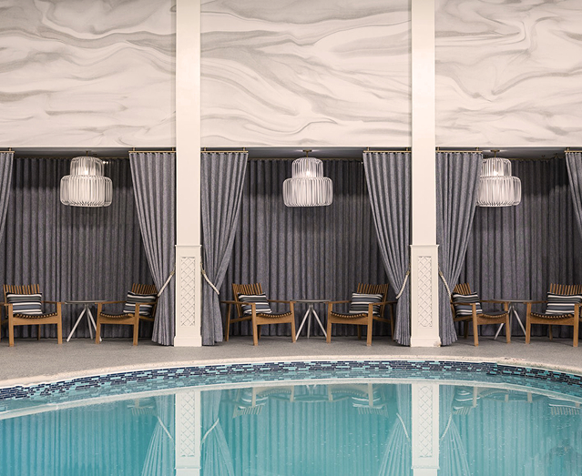 Indoor heated pool at Hotel Viking Newport Rhode Island