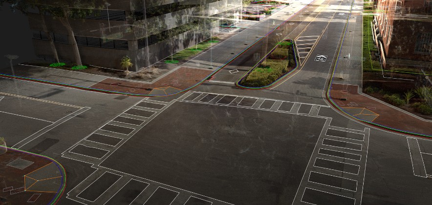 Intersection point cloud with line work