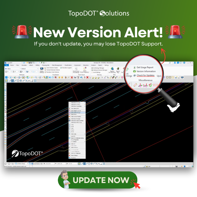 Update now to prevent losing access to TopoDOT Support.