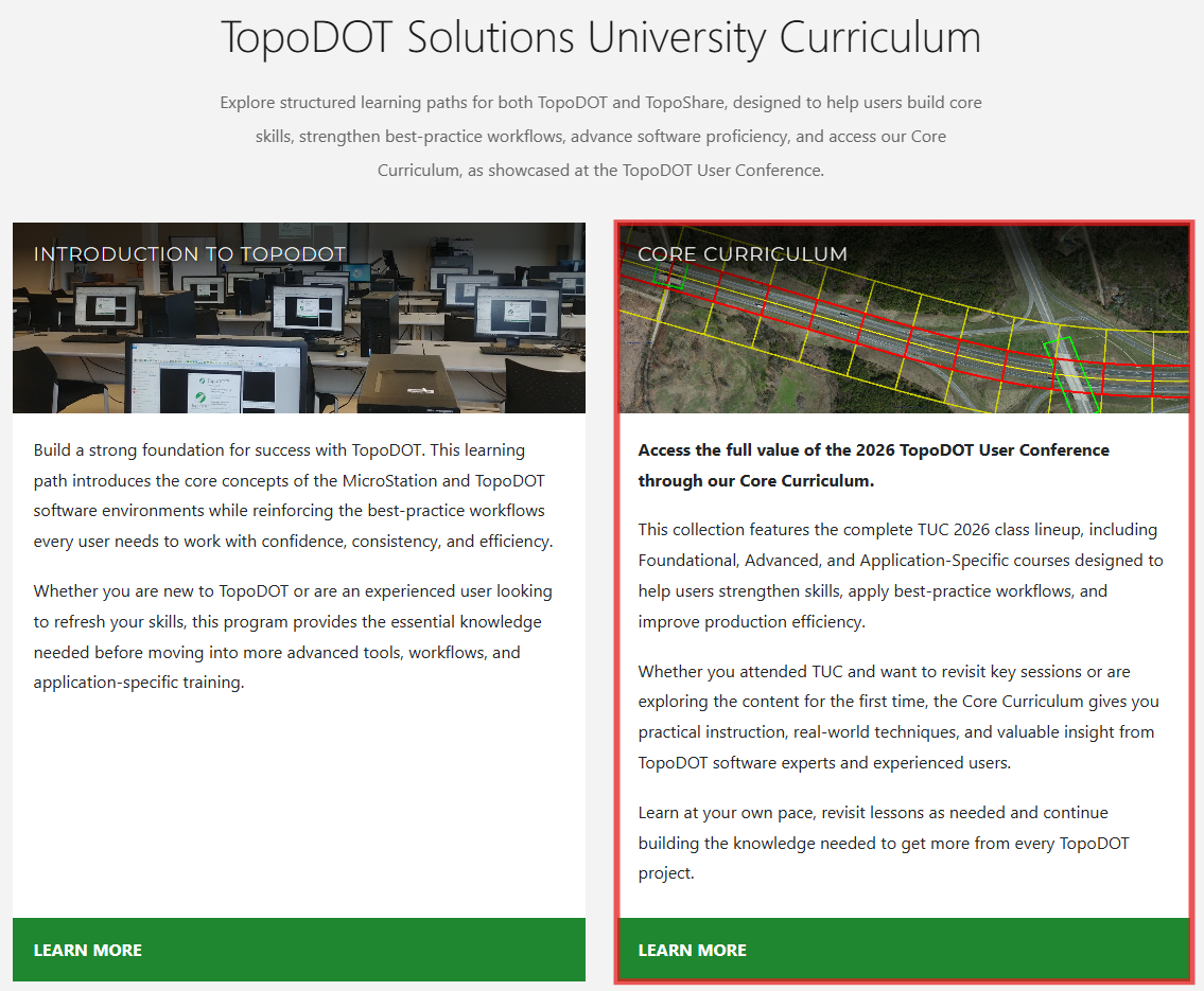 TopoDOT Solutions University Curriculum