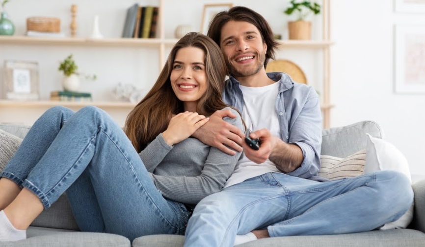Una pareja viendo una película romántica | Películas como A través de mi ventana