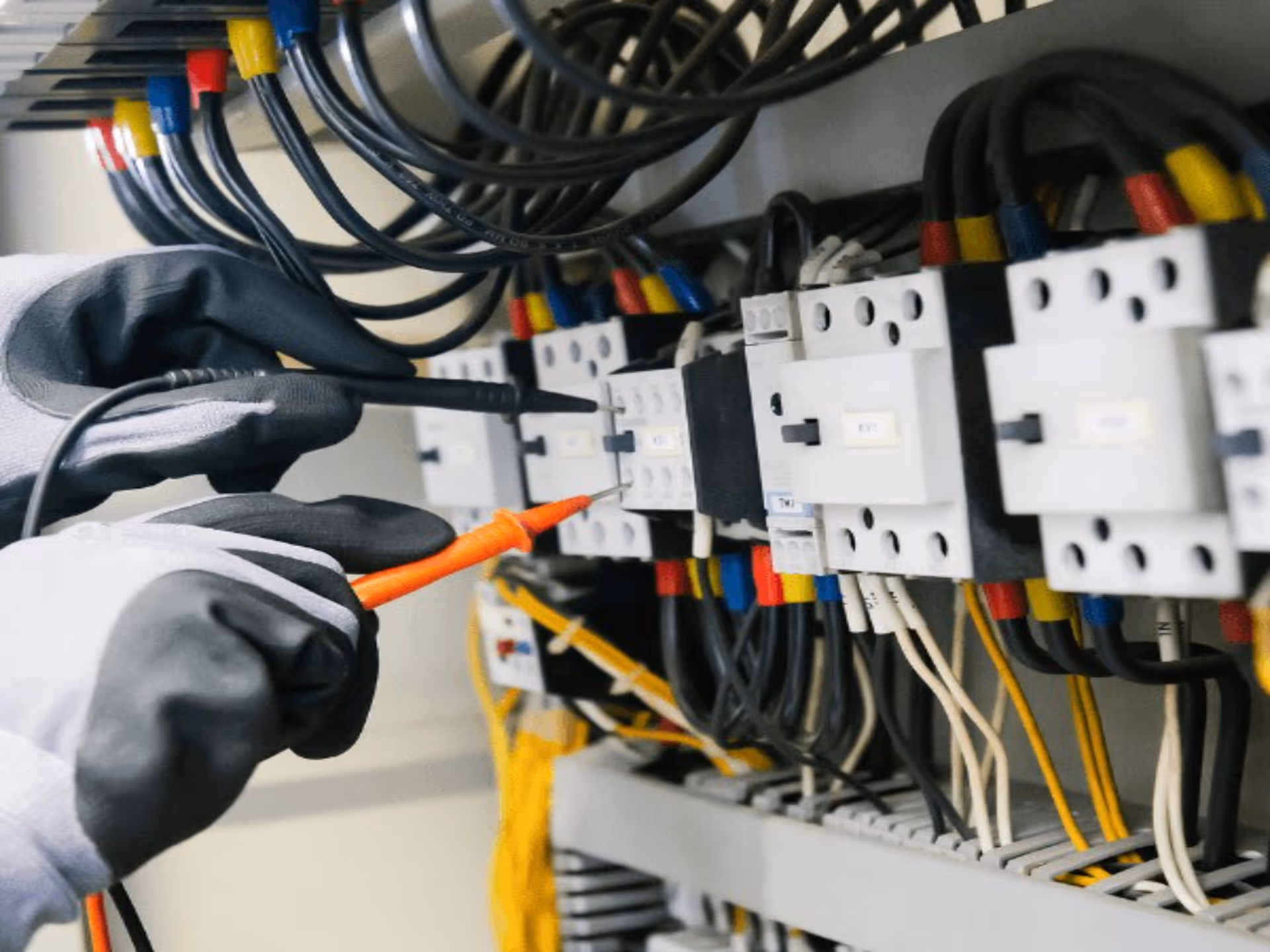 Licensed electrician working on residential electrical panel in Morris County, NJ — Trapani Electric provides expert electrical services for homes and businesses.