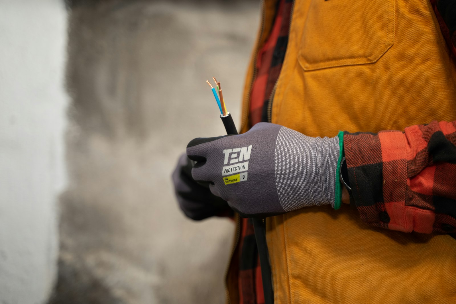 Electrician performing residential rewiring work