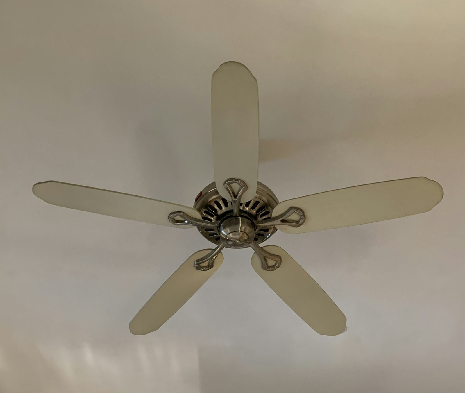 Modern ceiling fan installed in a living room