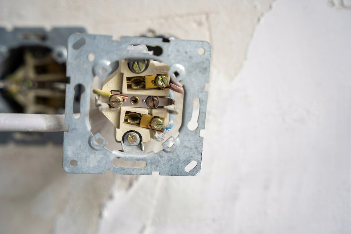 GFCI outlet installed in a kitchen by Trapani Electric