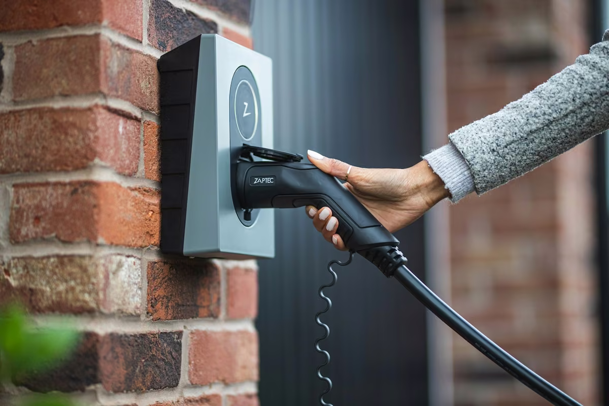 EV charging station installed at a commercial property