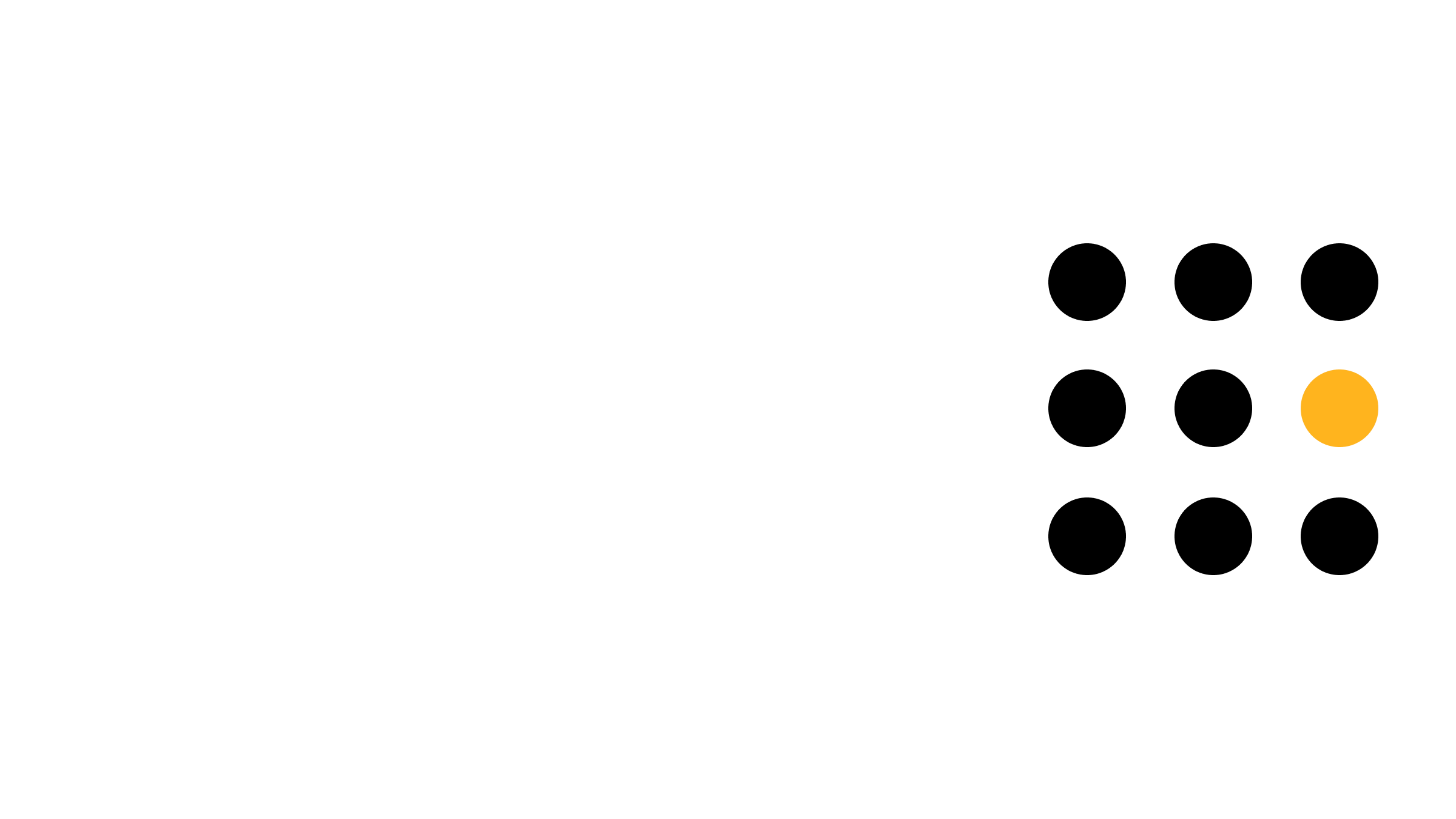 Slider with three horizontal black bars on a white background and an orange circular handle positioned on the middle bar.