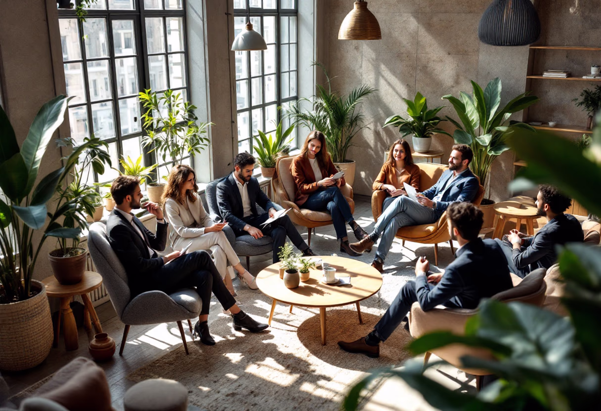 image of an industry conference for an ai marketing tech company