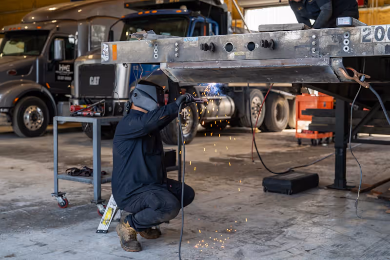 Mechanic performing welding services in Tracy, CA