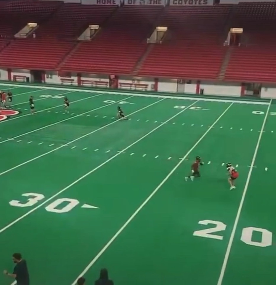 Naylor Glass at an indoor camp session