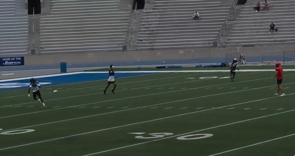 Naylor Glass during camp drills