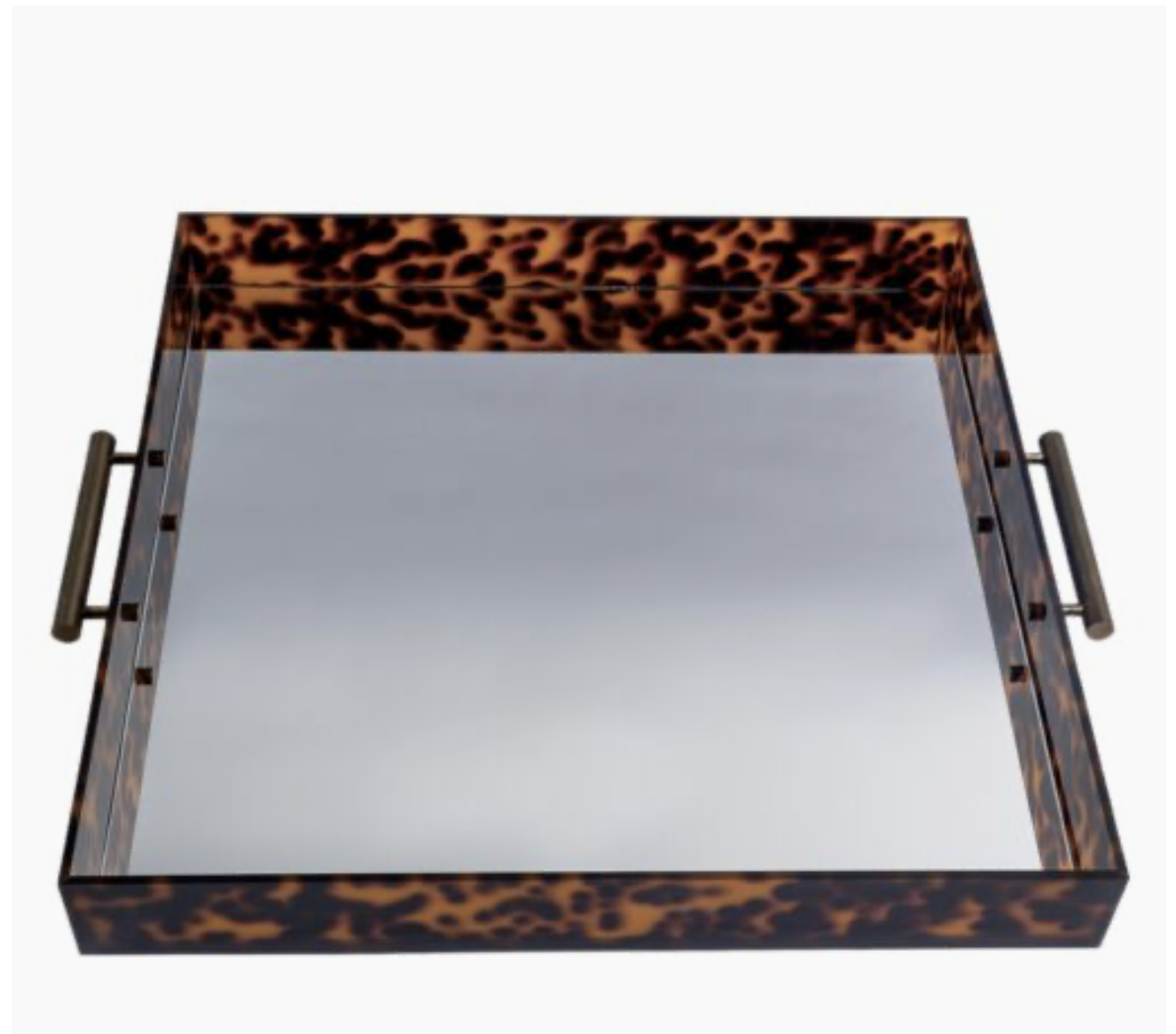 Katherine Large Acrylic Tray, Brown Tortoise