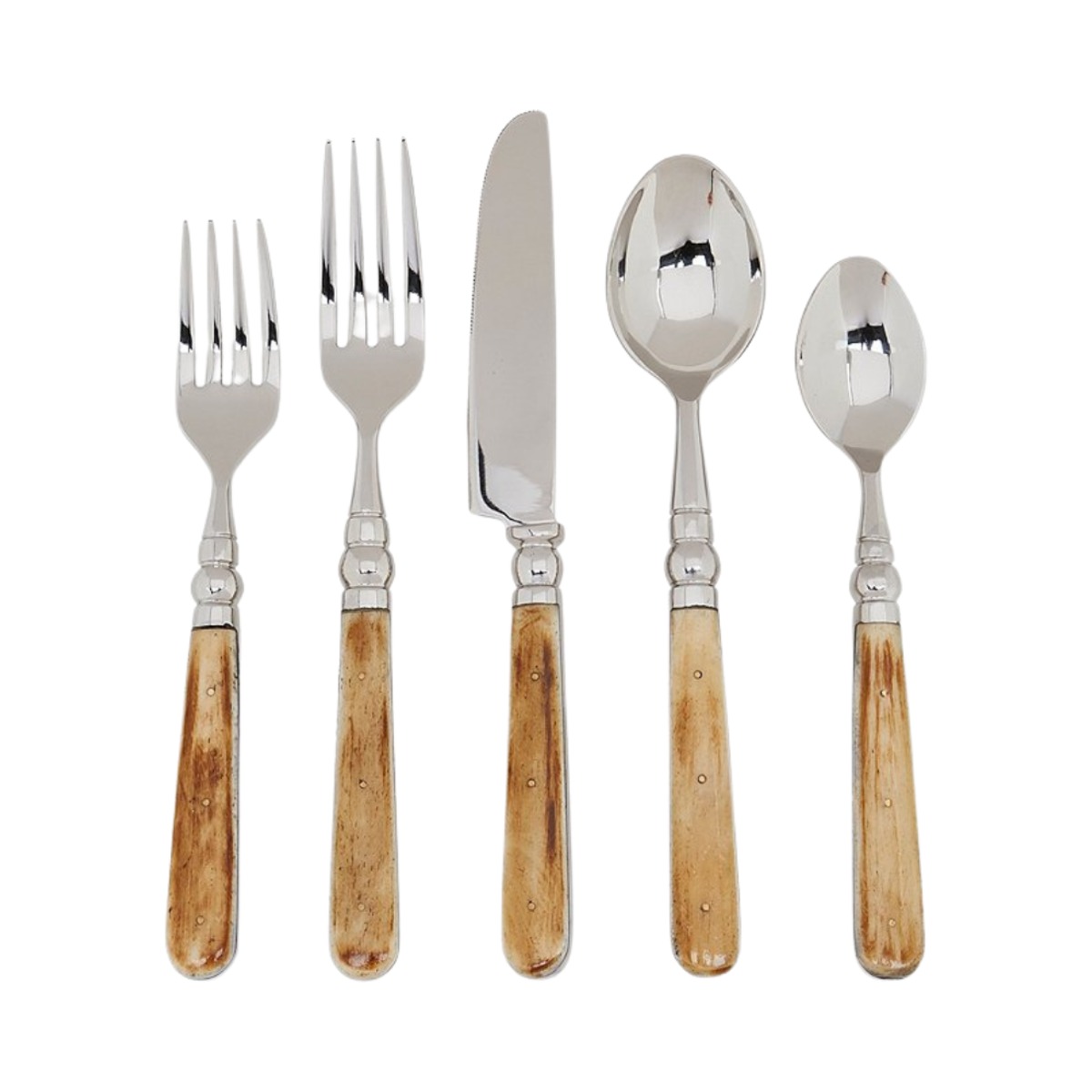 Natural Bone-Handled Flatware