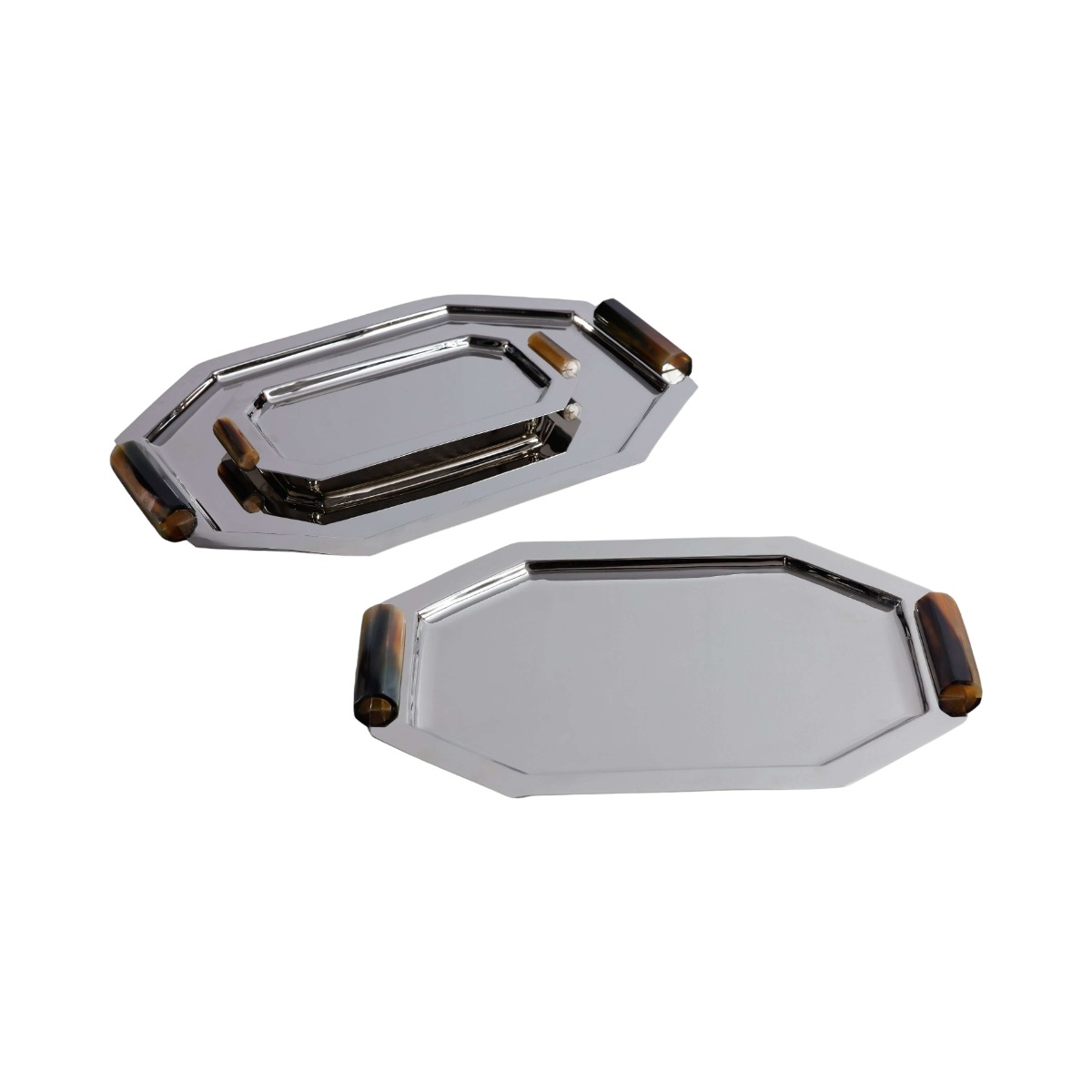 Carlyle Avenue Octagon Tray with Horn Handles