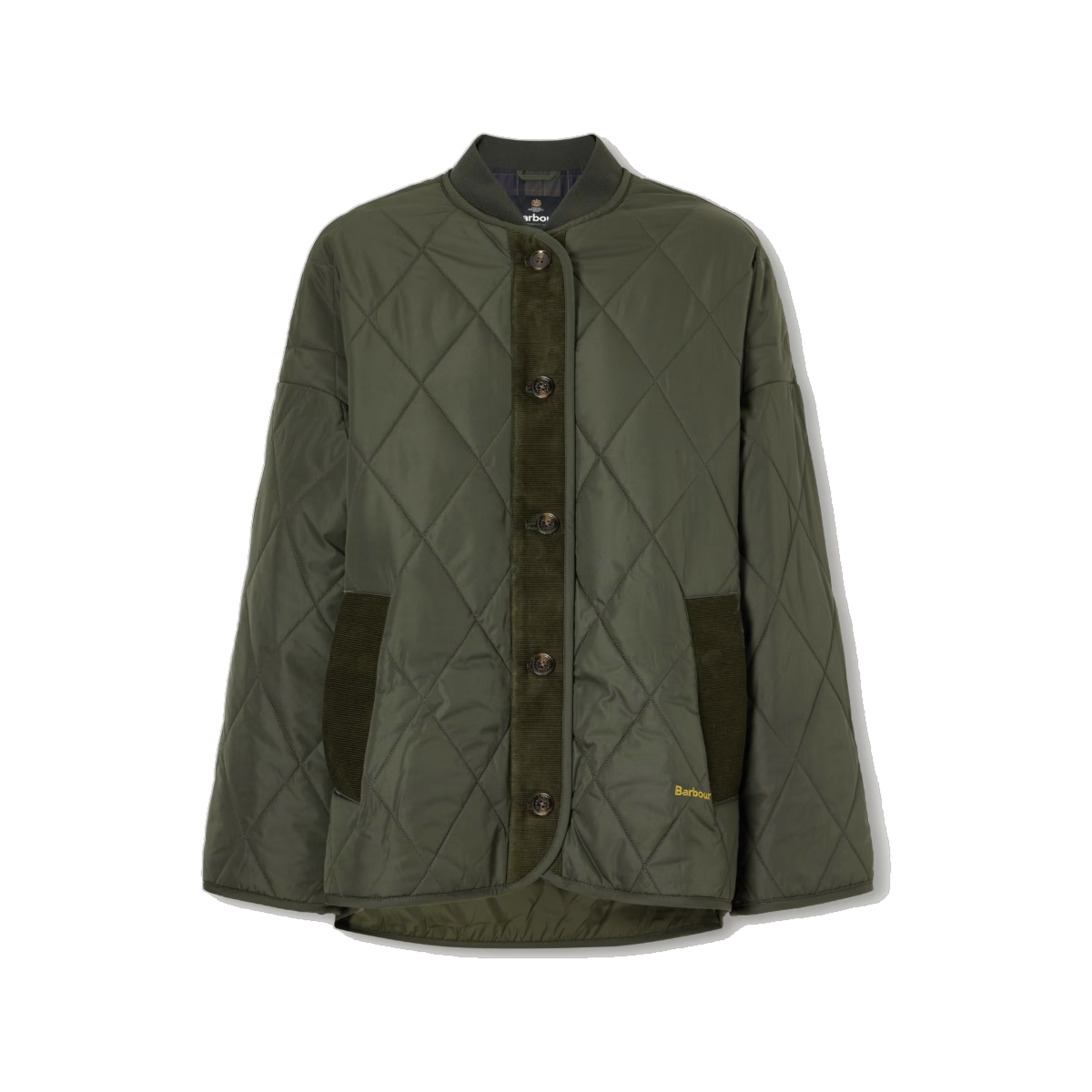 Barbour Abercorn Corduroy-Trimmed Quilted Jacket