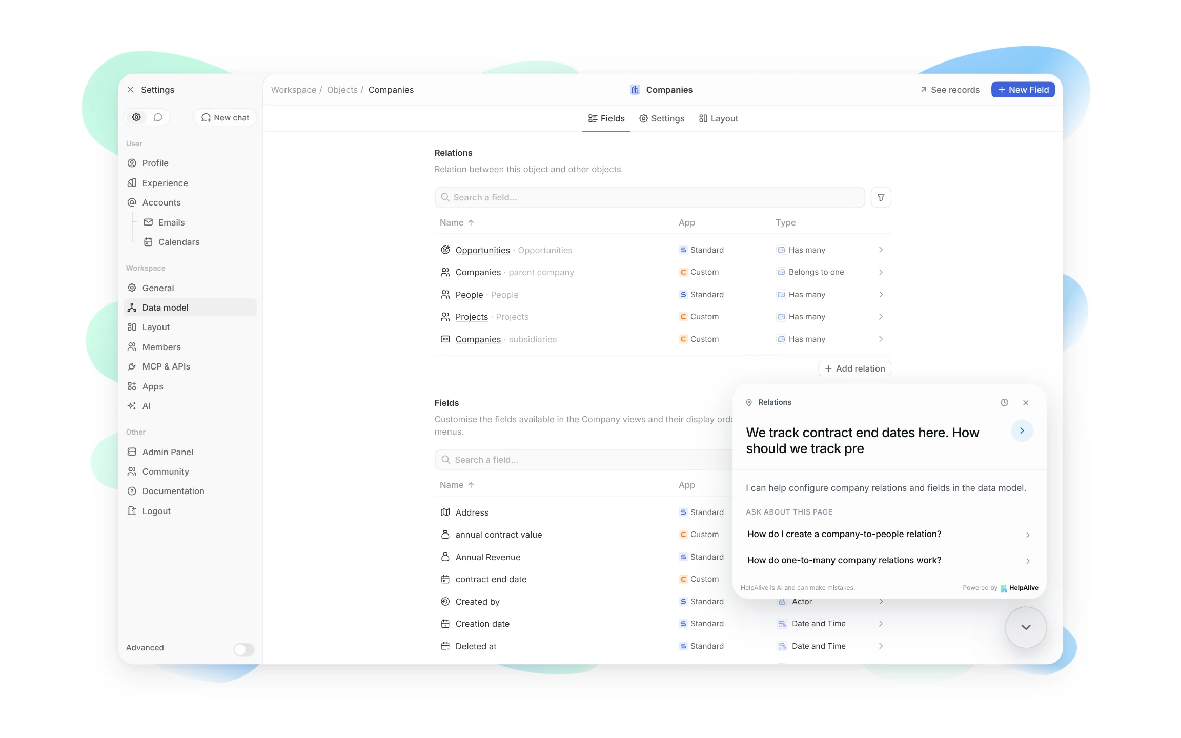 Preview of the HelpAlive demo: the AI product advisor answering a question inside a SaaS app