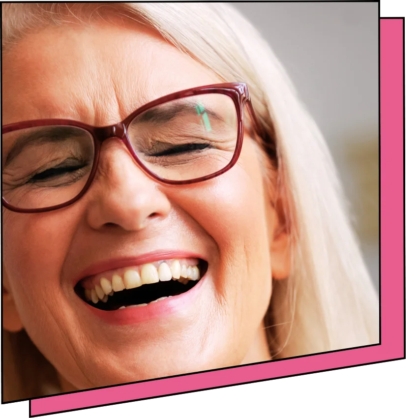 Woman with great teeth smiling