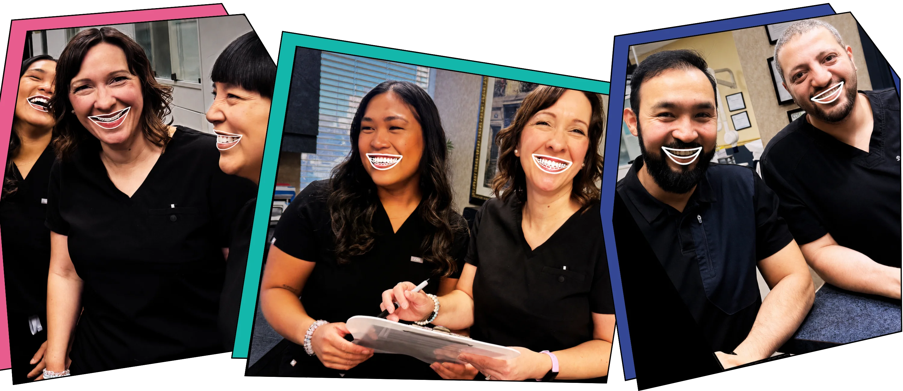 Collage of Smiling Dental Team