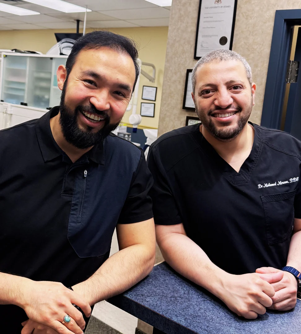 Dr. Farozi and Dr. Moussa smiling