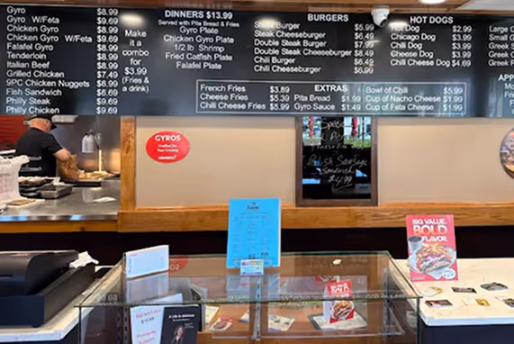 columbus king gyros counter
