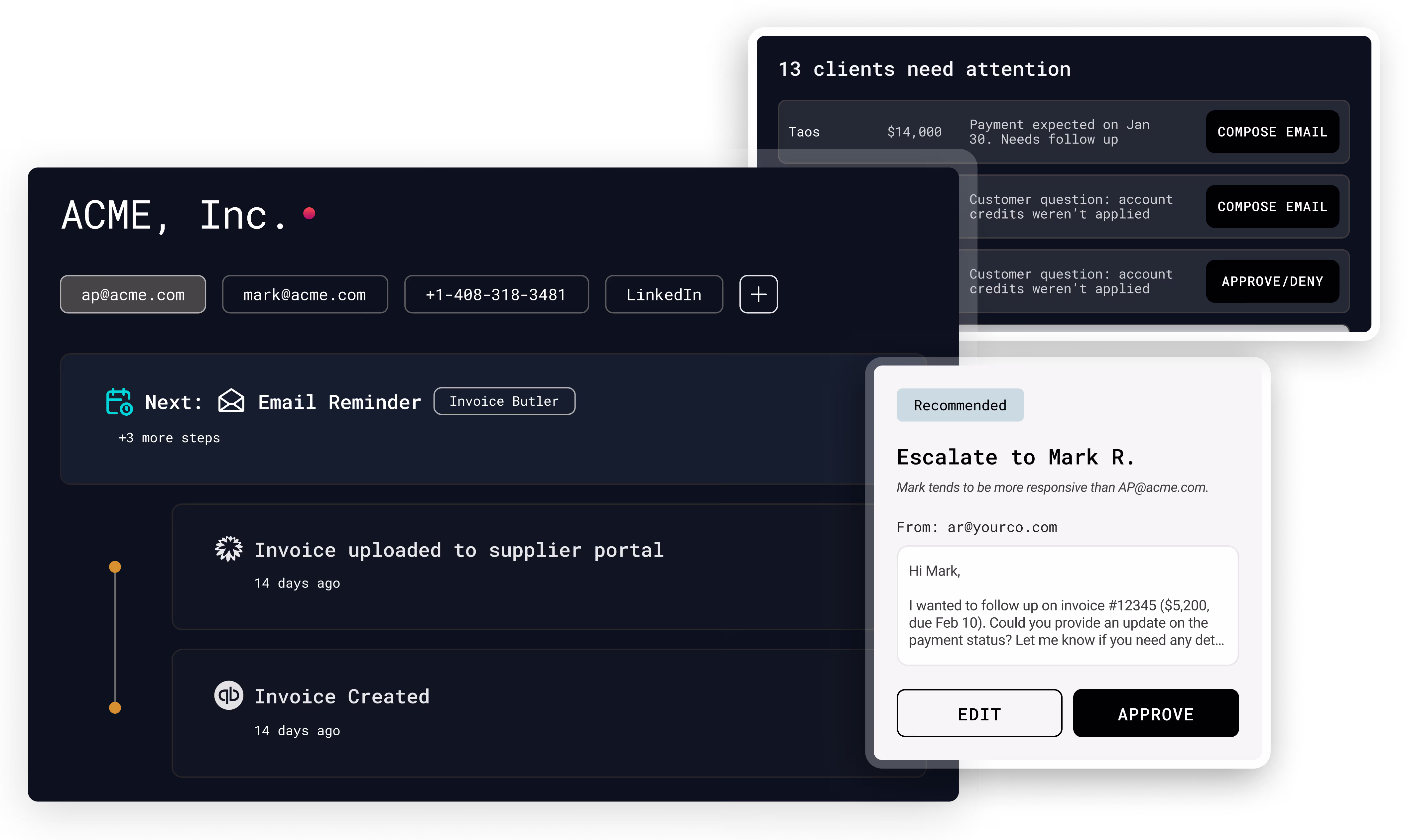 Client dashboard