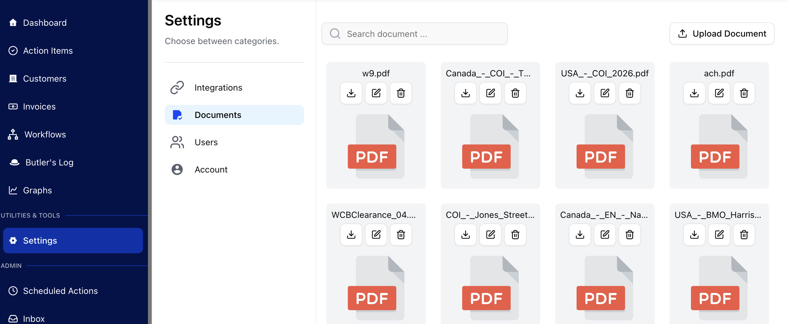 A timeline of supplier portal upload events