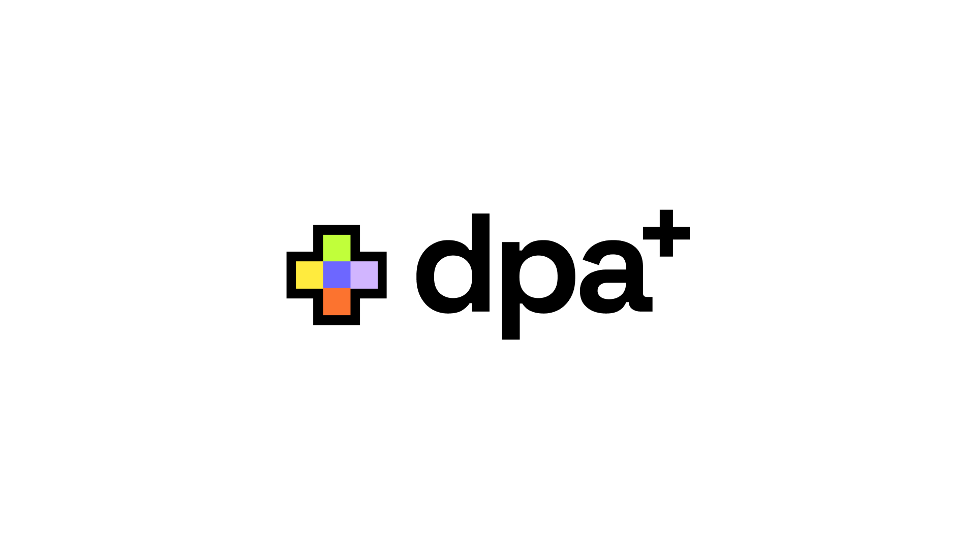 dpa text logo with a colorful pixelated cross symbol to the left.