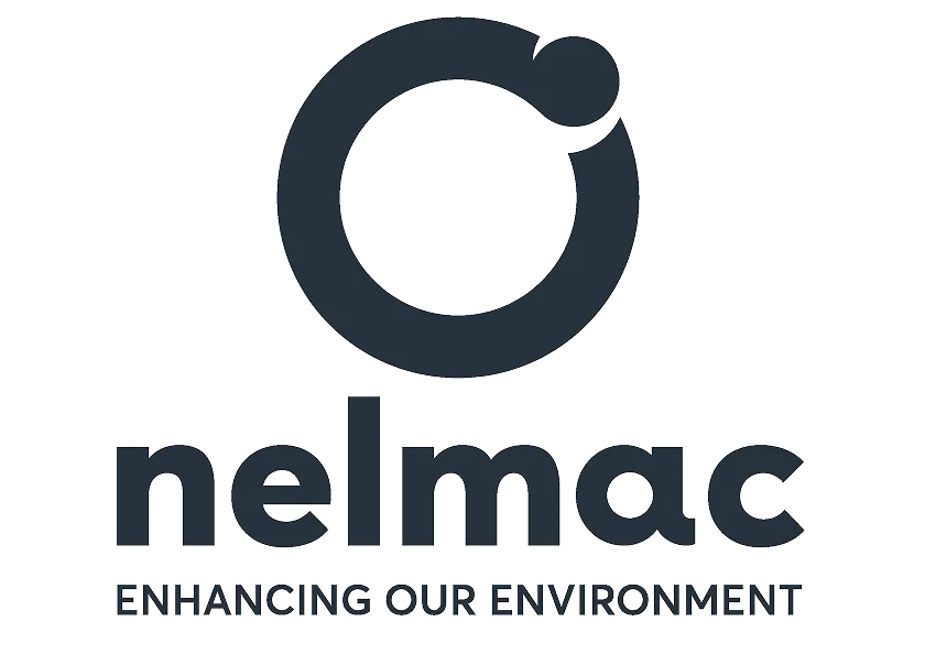 Nelmac logo with a circular design above the company name and the tagline Enhancing Our Environment.