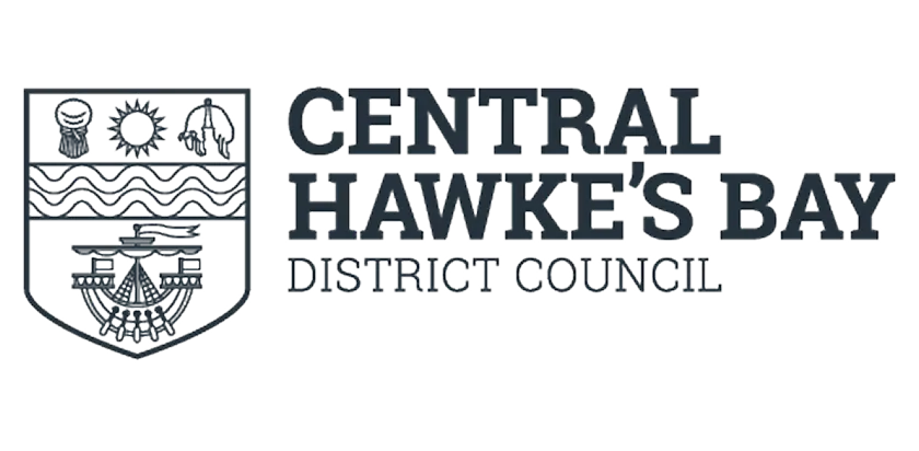 Central Hawke's Bay District Council emblem with shield and text logo.