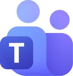 Microsoft Teams app icon with two stylized people and a T letter.