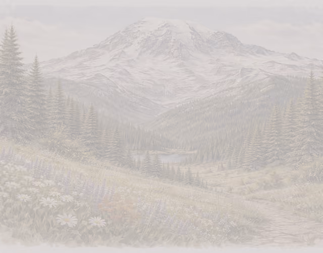 Abstract painting of the mountain