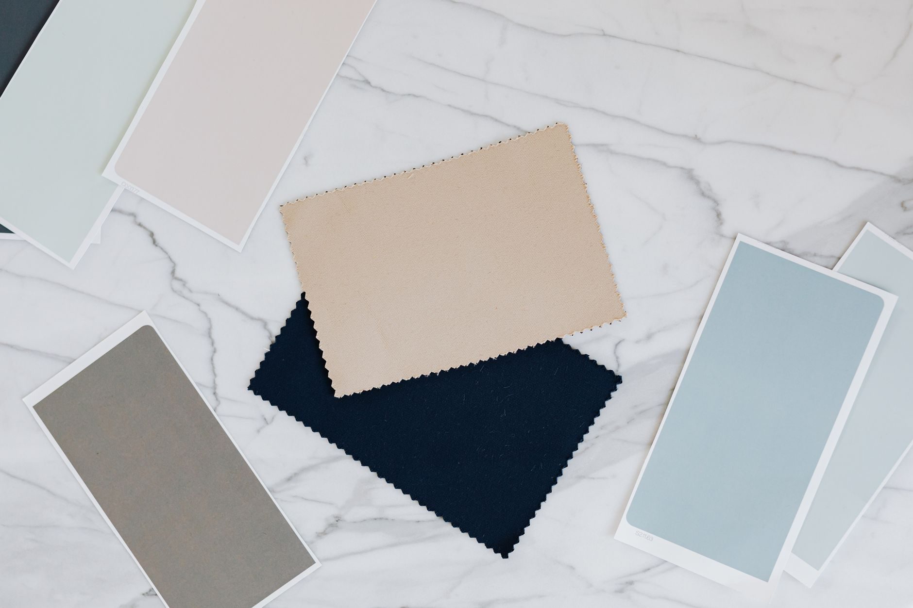Finish and fabric swatches