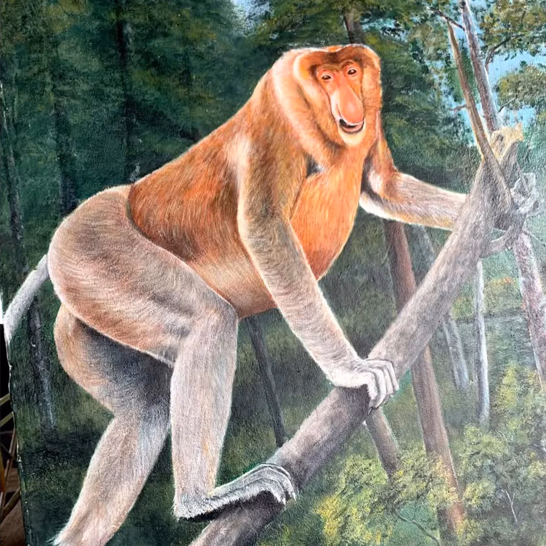 mural bekantan Panti Jompo Bhakti Abadi Balikpapan