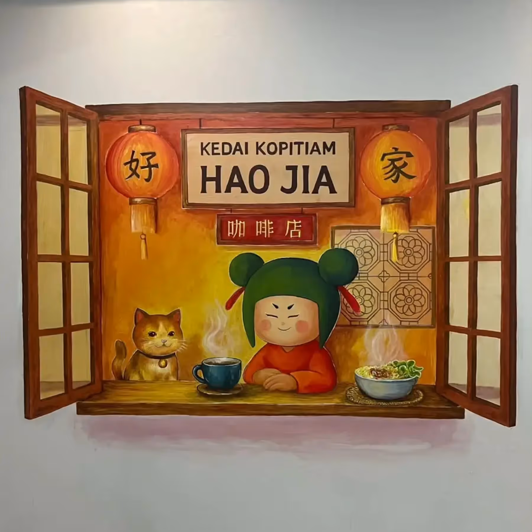 Mural Branding Kopi Tiam balikpapan