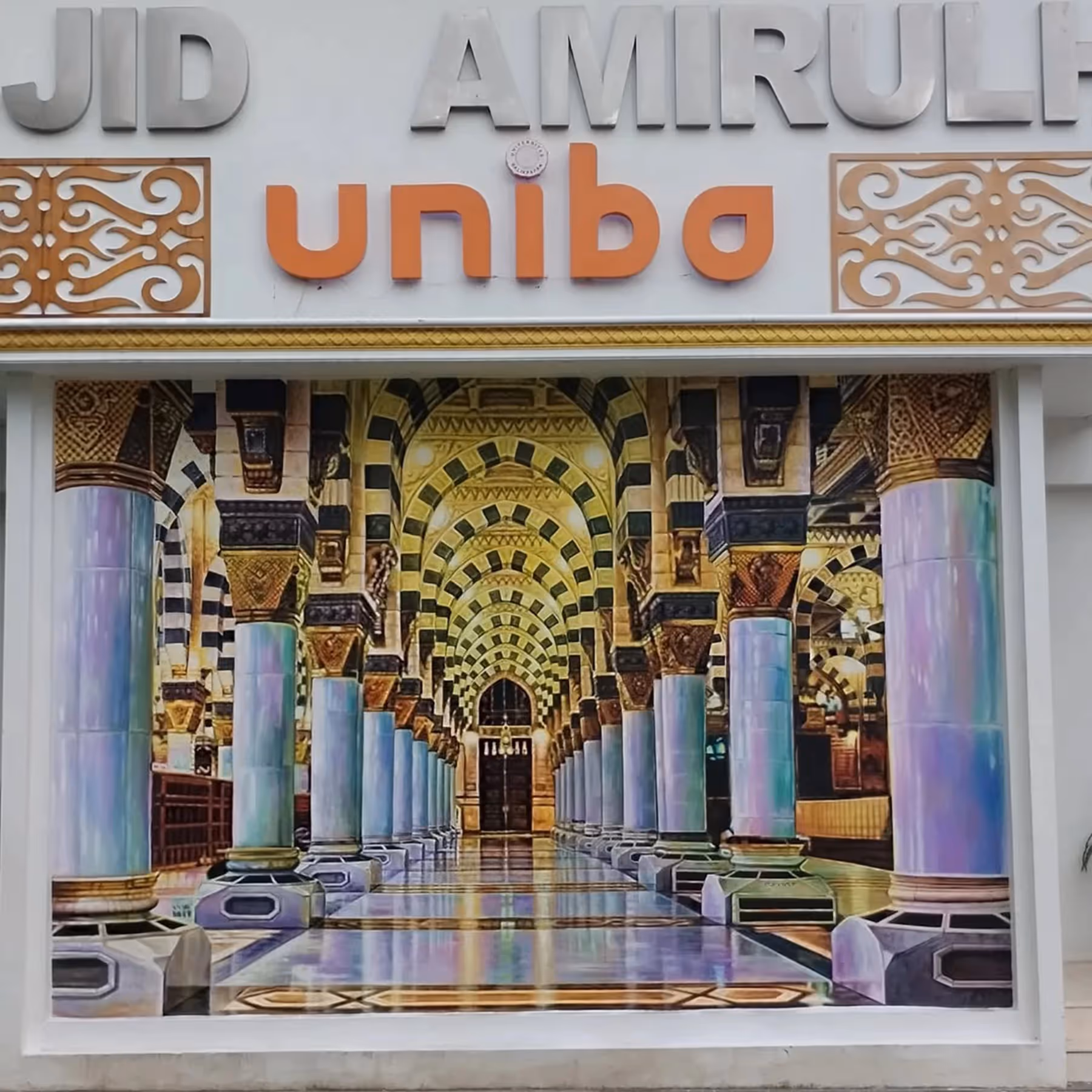 Design Exterior Mural Masjid Uniba