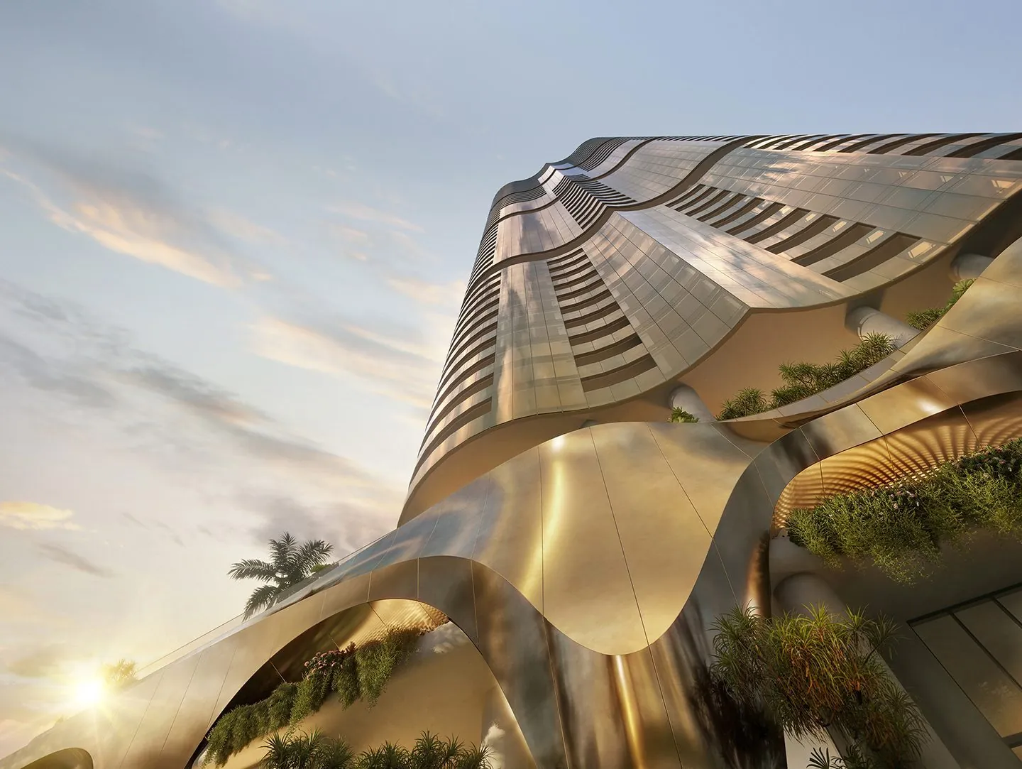 18 Mary Avenue facade at golden hour (artist's impression)