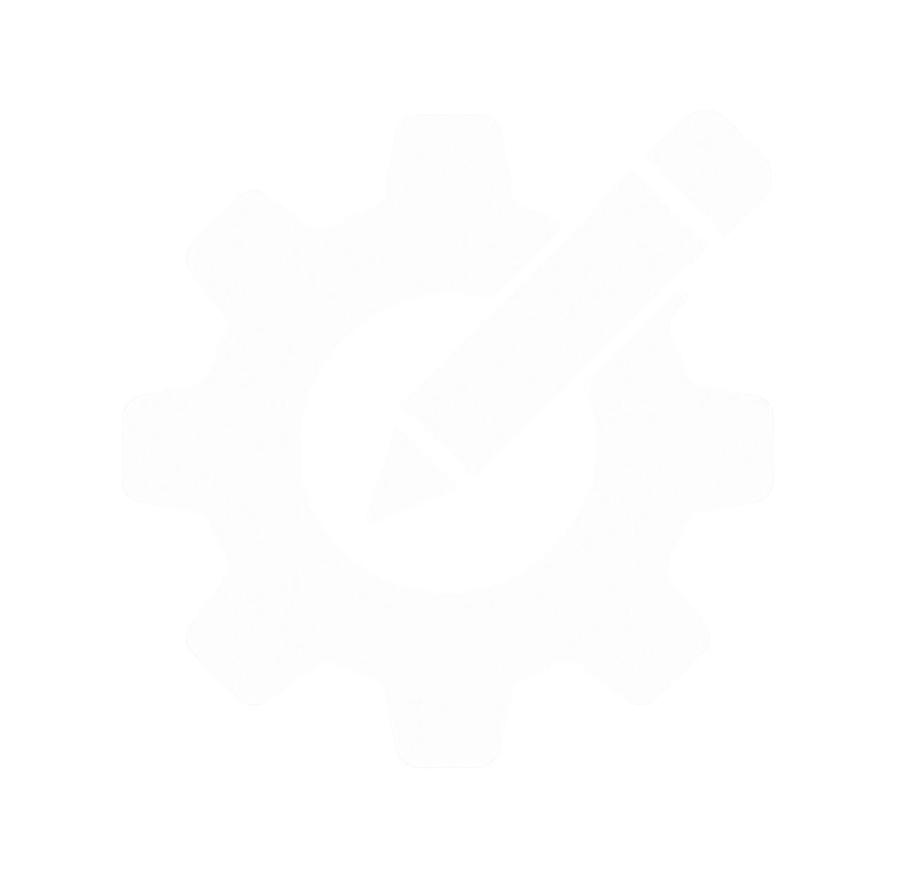 Cog icon representing custom smart home automation tailored to individual needs