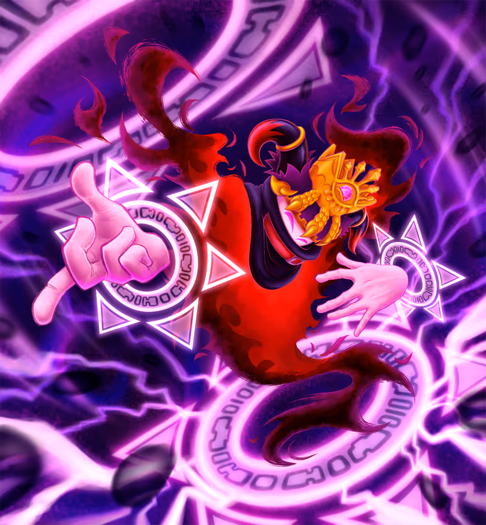 Traitor/Overlord Magolor EX in the middle of his EX transformation.