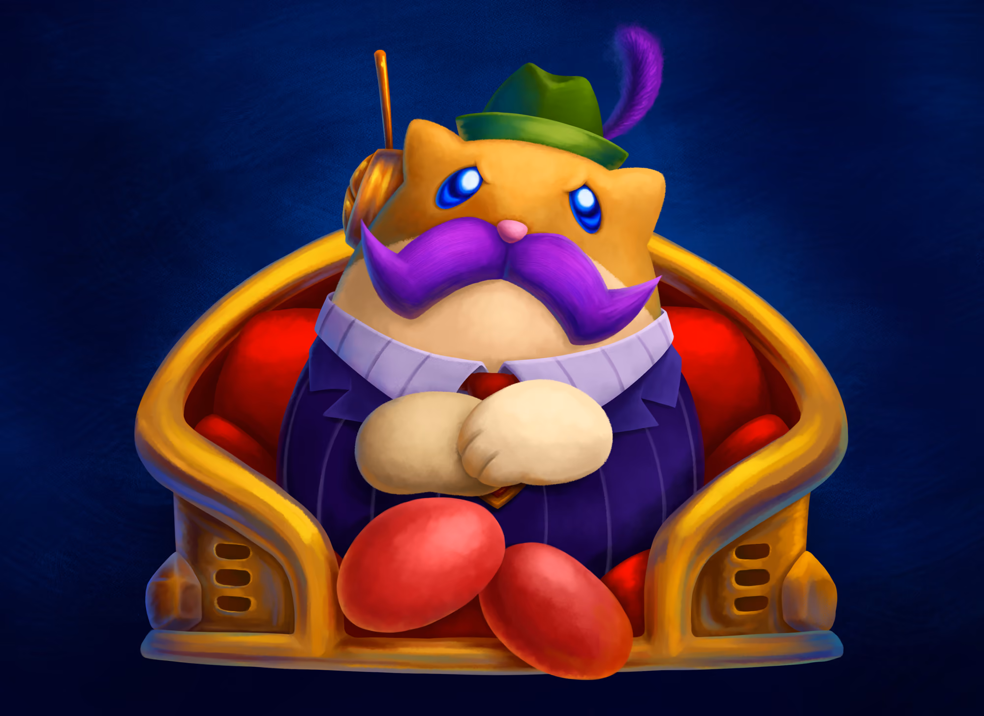 President Nooltmann sitting on Haltmann's chair