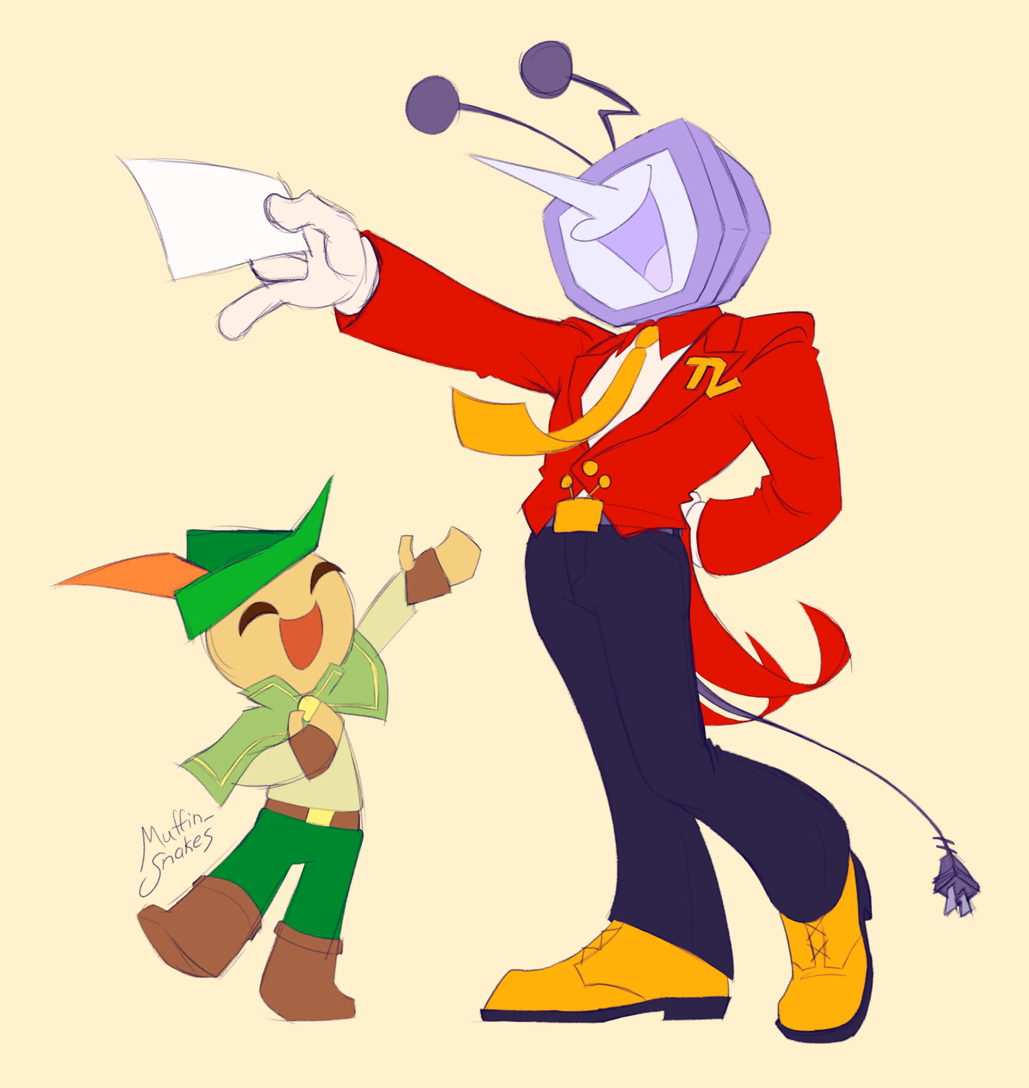 Mr. "Ant" Tenna and Kiwi/The Bard from Wandersong